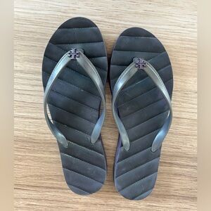 Tory Burch Kira Thin Flip Flops, Size 8 Color Deep Purple